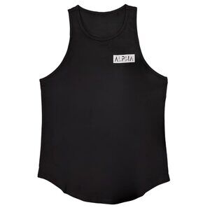 Men’s Athletic Racerback Gym Tank – Cotton Blend, Black